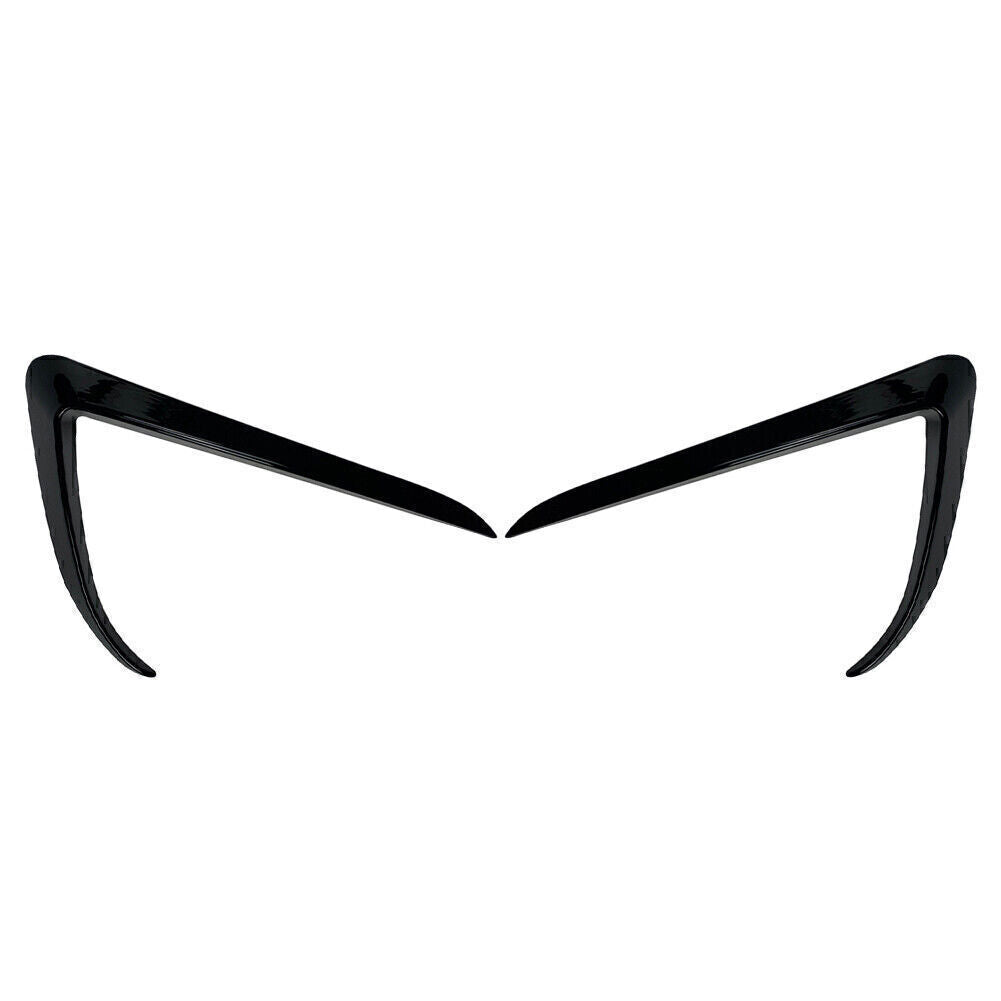 for Tesla Model X 2015-2020 2019 Black Front Fog Light Lamp Eyebrow Cover Trim