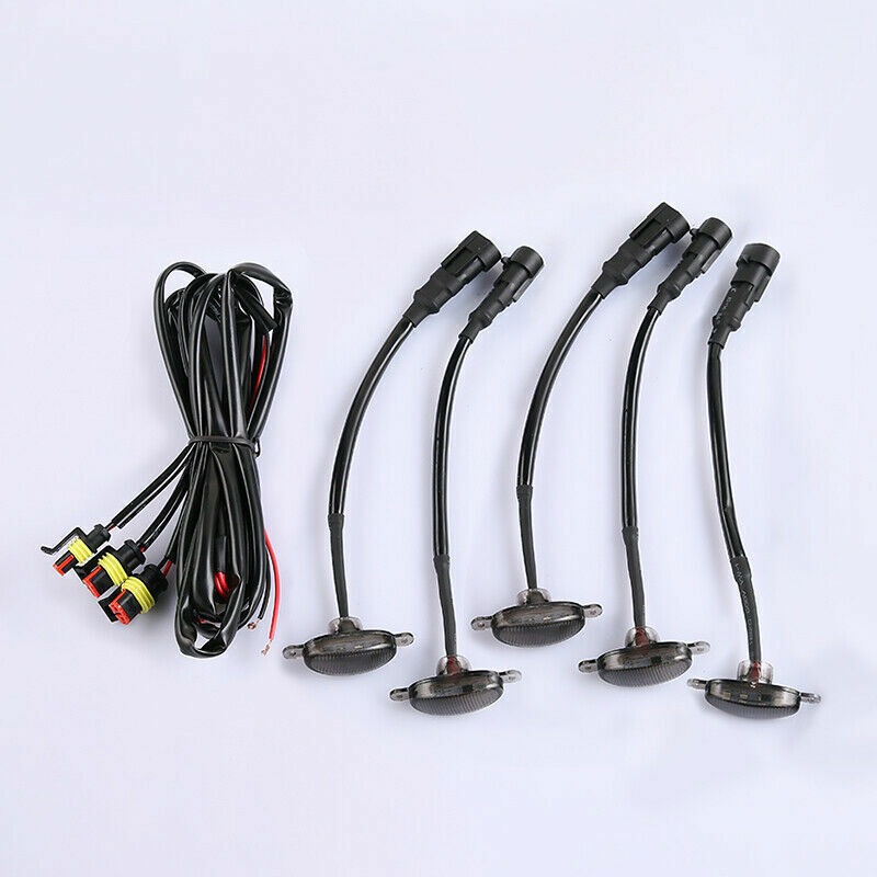 for Dodge Durango 2008-2024 smoke Style Front Grill LED Marker Light Kit