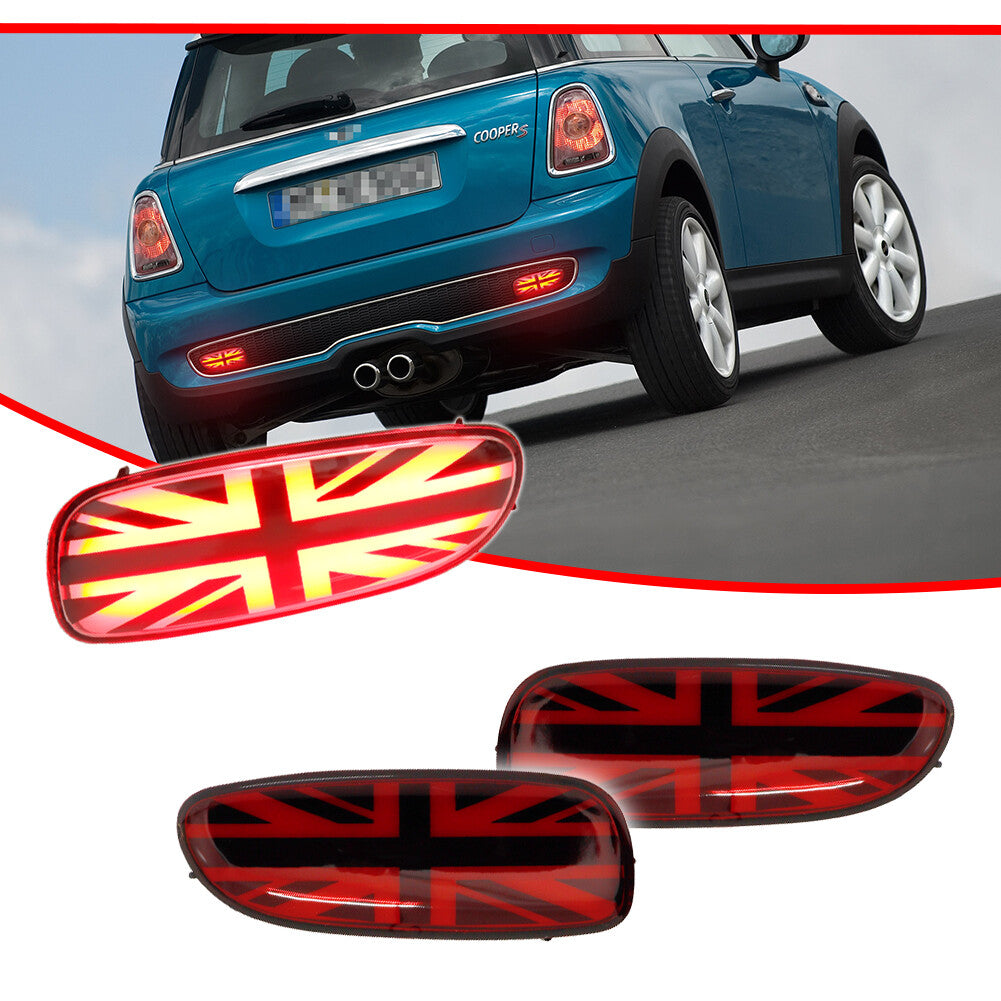 Red lens alliance socket style full LED rear fog daytime running lights for Mini Cooper 06-15