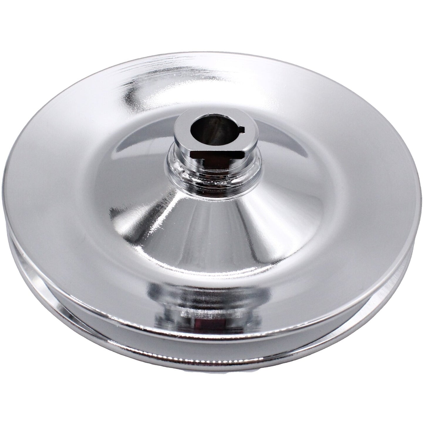 Chrome Power Steering Pump Single Groove Pulley Fits For GM for Chevy for Buick for Pontiac