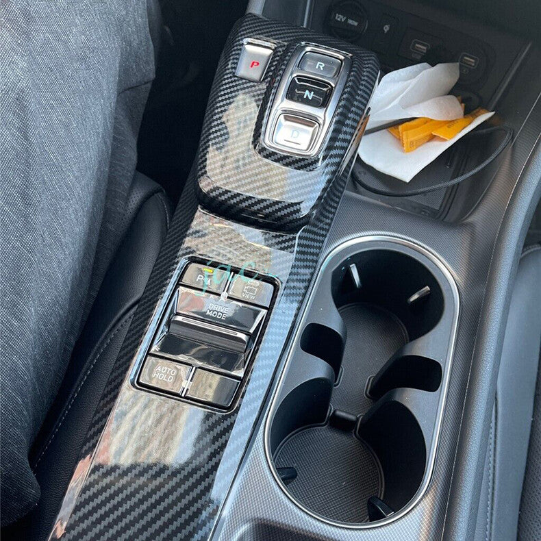 for Hyundai Sonata 2020-23 Carbon Fiber Inner Gear Shift Panel Frame Cover Trim