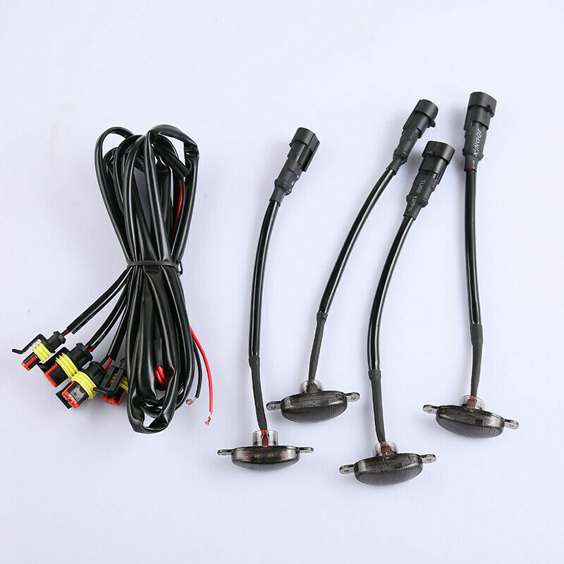 for Toyota Highlander 17-19 White Style Front Grill LED Marker Light Kit