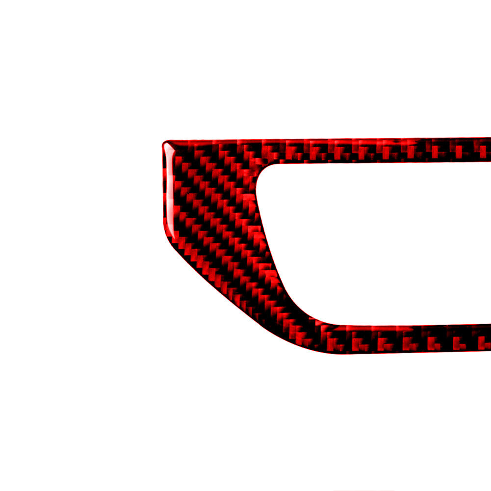 for Audi for A4 2017-2019 Red Carbon Fiber Headlight Switch Panel Cover Trim Sticker