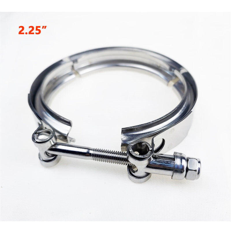 2.25 Universal Stainless Steel V-Band Clamp for Turbo Downpipe Exhaust Pipe