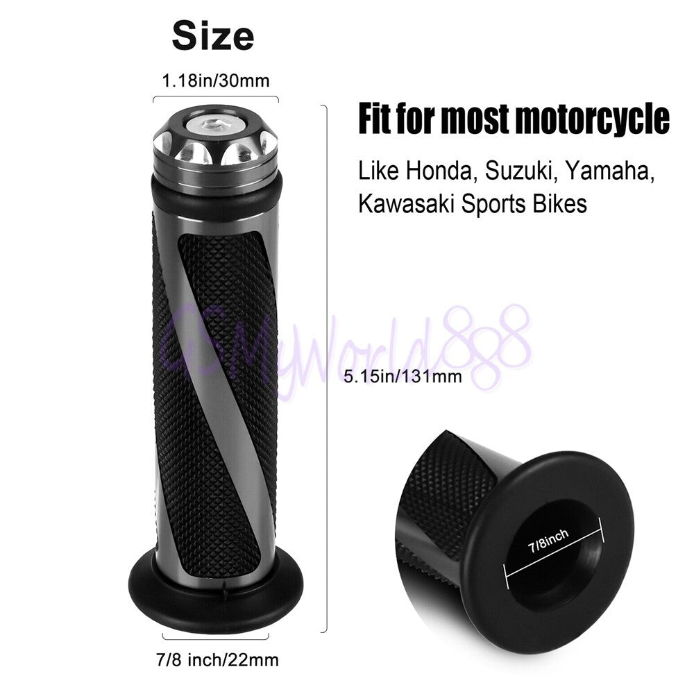 Sliver 7/8 22mm Handlebar Hand Grip Fit For Benelli TNT 135 150i 125N 180S