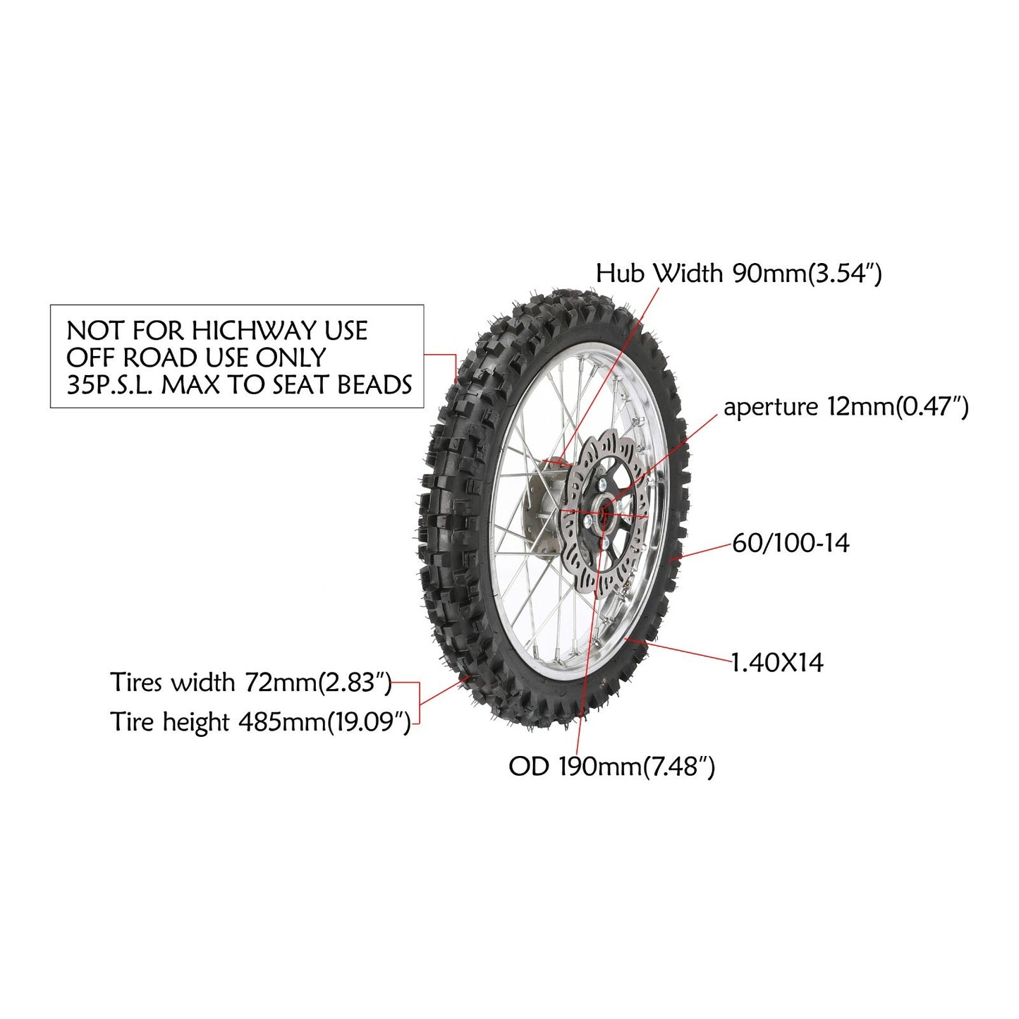 14-inch and 12-inch wheels, 80/100-12 60/100-14 tires + swingarm, Taodao 125cc XR70 bicycle.