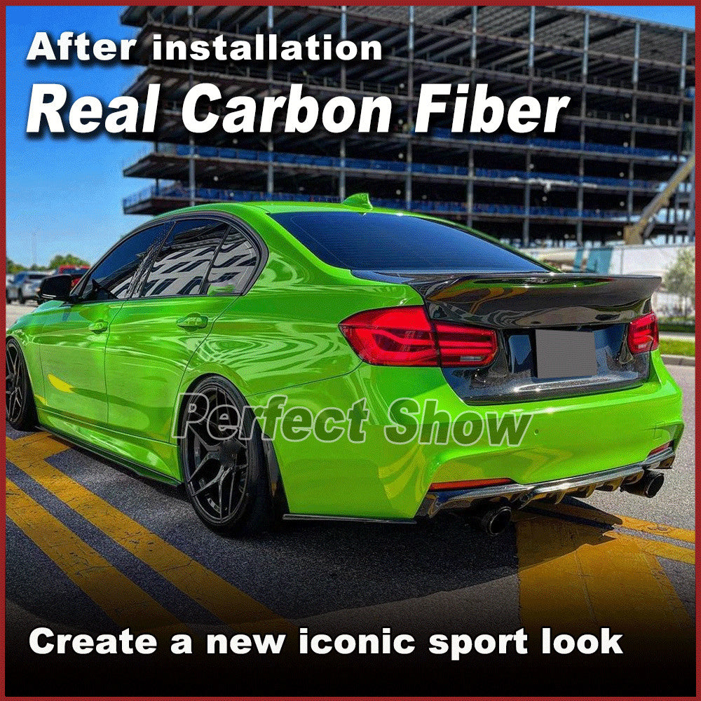 for BMW 3 Series F80 M3 F30 Real Carbon Fiber Rear Trunk Boot Lid Cover Trim