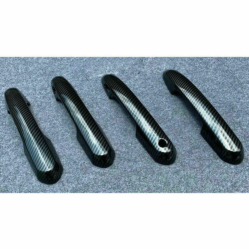 for Toyota RAV4 2019-2023 Carbon Textured Door Handles Cover Trim W/ for Smart Hole