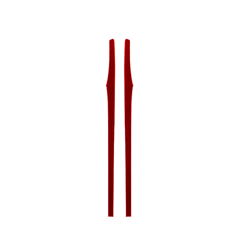 2Pcs Red Carbon Fiber Door Panel Strips Cover Trim for Porsche 718 2016-2022