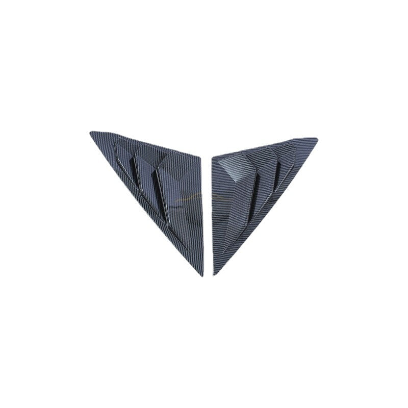 Pair Glossy Black Louver Shutter Window Cover Trim For 2022-23 for Honda for Civic