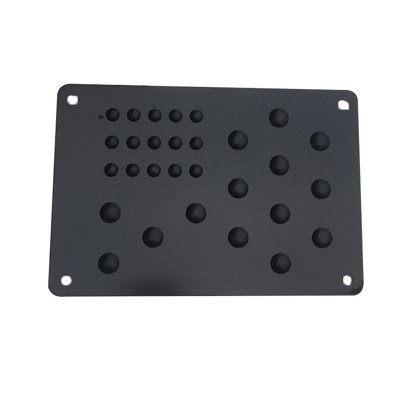 1-piece pack of aluminum car floor mats, carpets, heel pads, pedal pads, 220x150mm screws