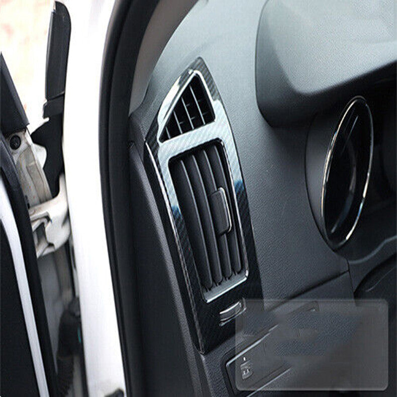 for Hyundai Sonata 2011-2014 Carbon Fiber Dashboard Side Air Vent Cover Trim 2x