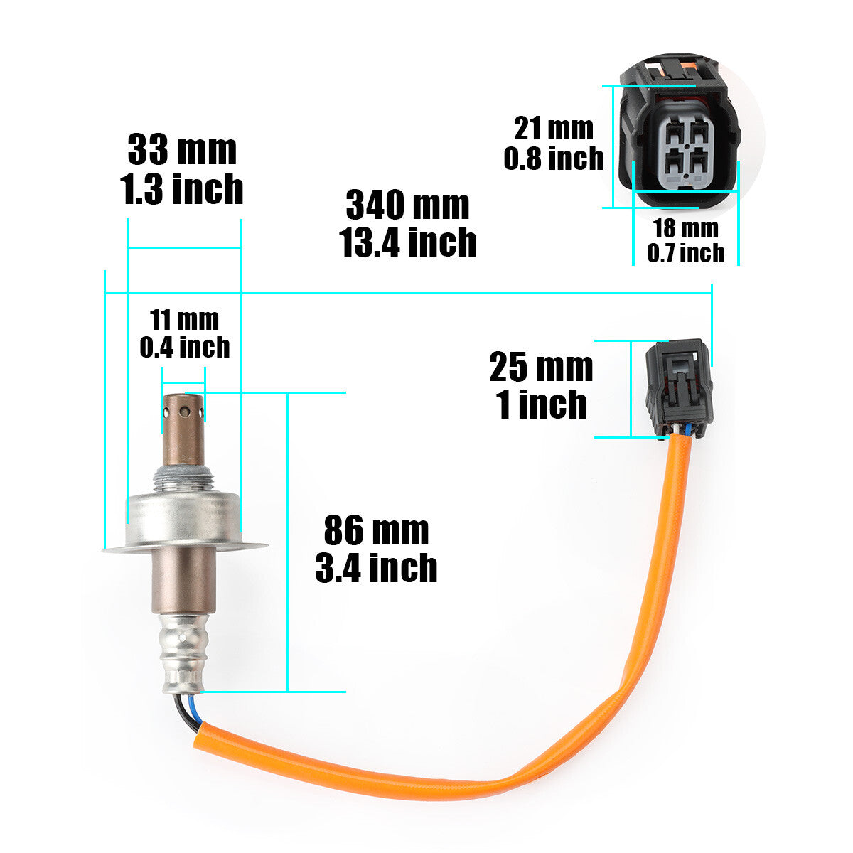 Nitrogen oxide and oxygen sensor 22790-EZ41A, compatible with ISB 6.7 and for Ford for Freightliner .