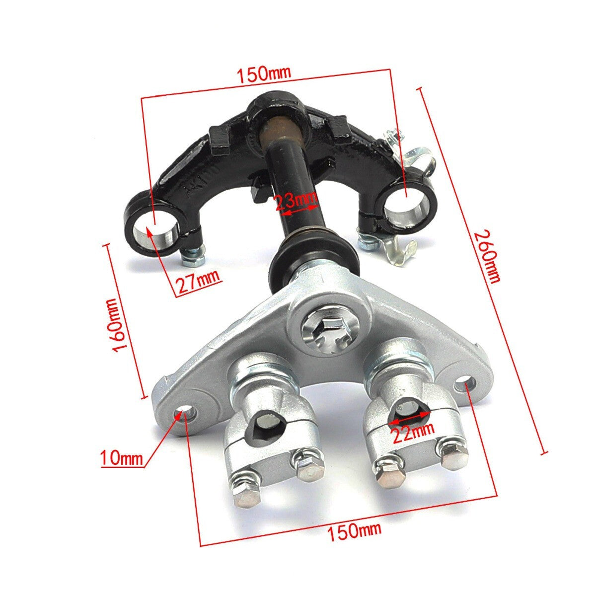 Triple Tree handlebar riser mounting clips for Pit Dirt bicycles, Taodao DB10 CRF50