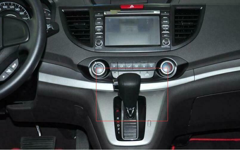 Gear Shift Knob Head Cover Trim 2PCS Fit for Honda CRV CR-V 2012-16 Carbon Fiber