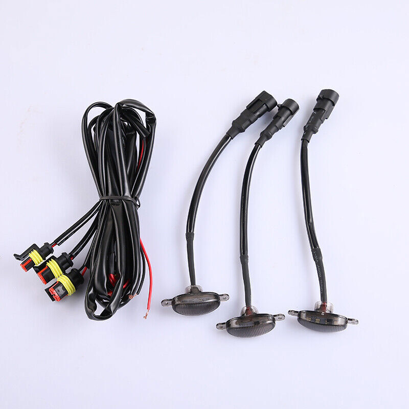 for GMC for Yukon XL 2021-2024 smoke Style Front Grill LED Marker Light Kit