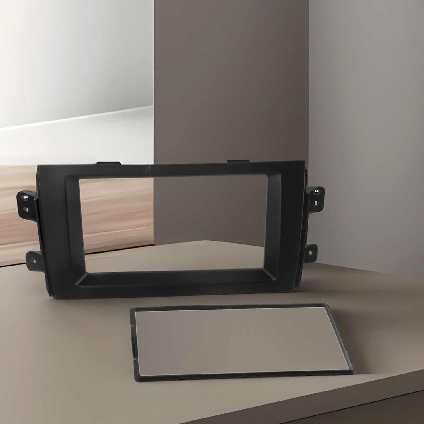 2 X Double Din Stereo Radio Plate Frame Panel Trim Dash For 2007-13 for Suzuki SX4