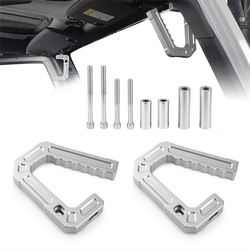 Front Rear Grab Handles Kit Aluminum Grab Bar for 2007-2018 JK for Jeep for Wrangler