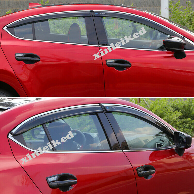 for Mazda 3 Axela Sedan 2014-2018 Window Vent Visors Shade Sun Rain Guard Covers