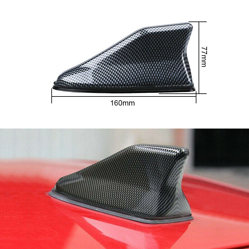 Fin Roof Car Trim Antenna Carbon Fiber Shark Radio FM/AM Antena Cover Waterproof