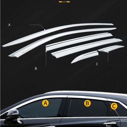 Chrome Door Window Visors Vent Shades Sun Rain Guard for Cadillac XT5 2017-2023