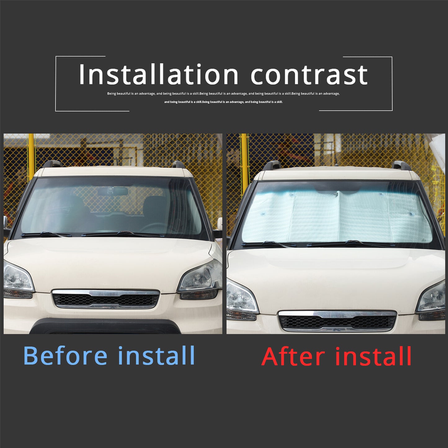 Suitable for Kia Soul 2010-2013 windshield interior sunshade UV block sunshade 1X