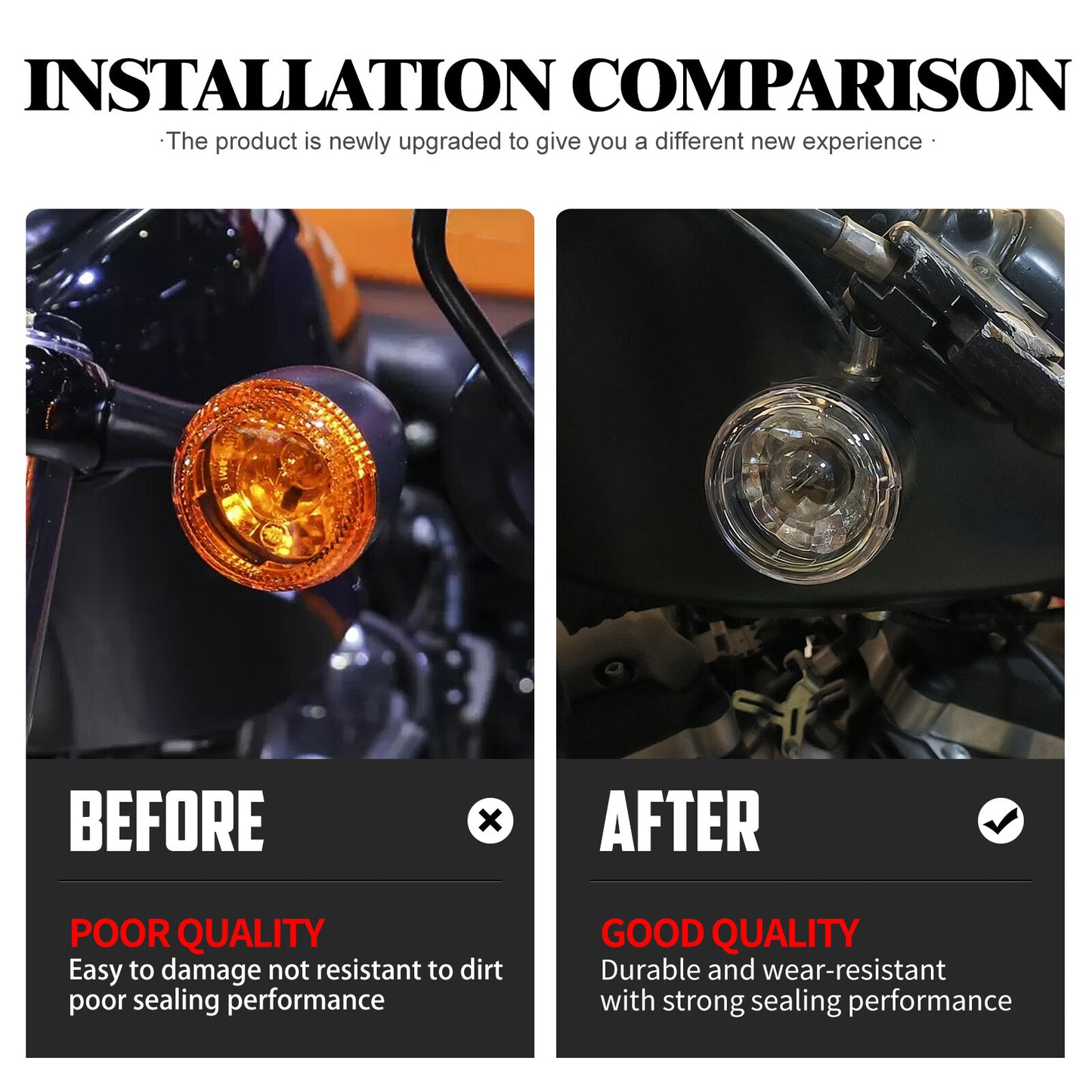 2x Turn Signal Light Clear Lens Bullet Style Covers for Harley Glide Sportster