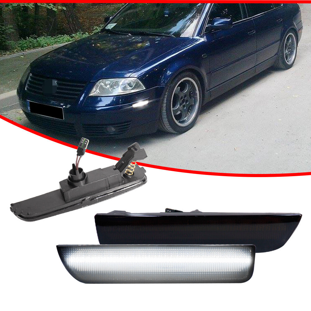 Left + right white LED front/rear side marker lights applicable to 2001-05 for Volkswagen for Passat B5.5