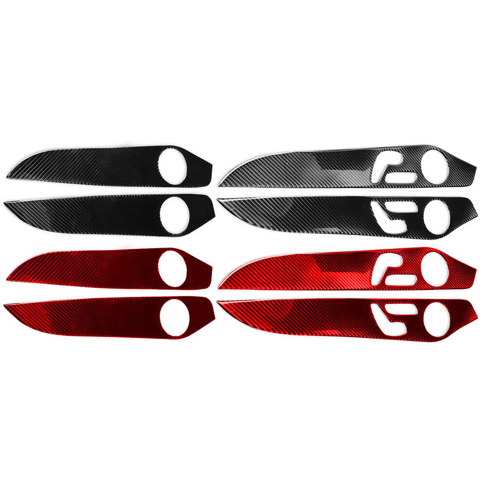 Interior Door Panel Cover Trim N Fit for Benz C W205 2014-21 GLC X253 16-21 Red 4pcs