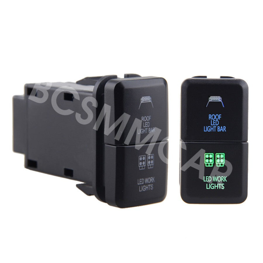 Car Dual LED Light Bar On-Off Push Switch Button Fit for TOYOTA HILUX 2005-2014