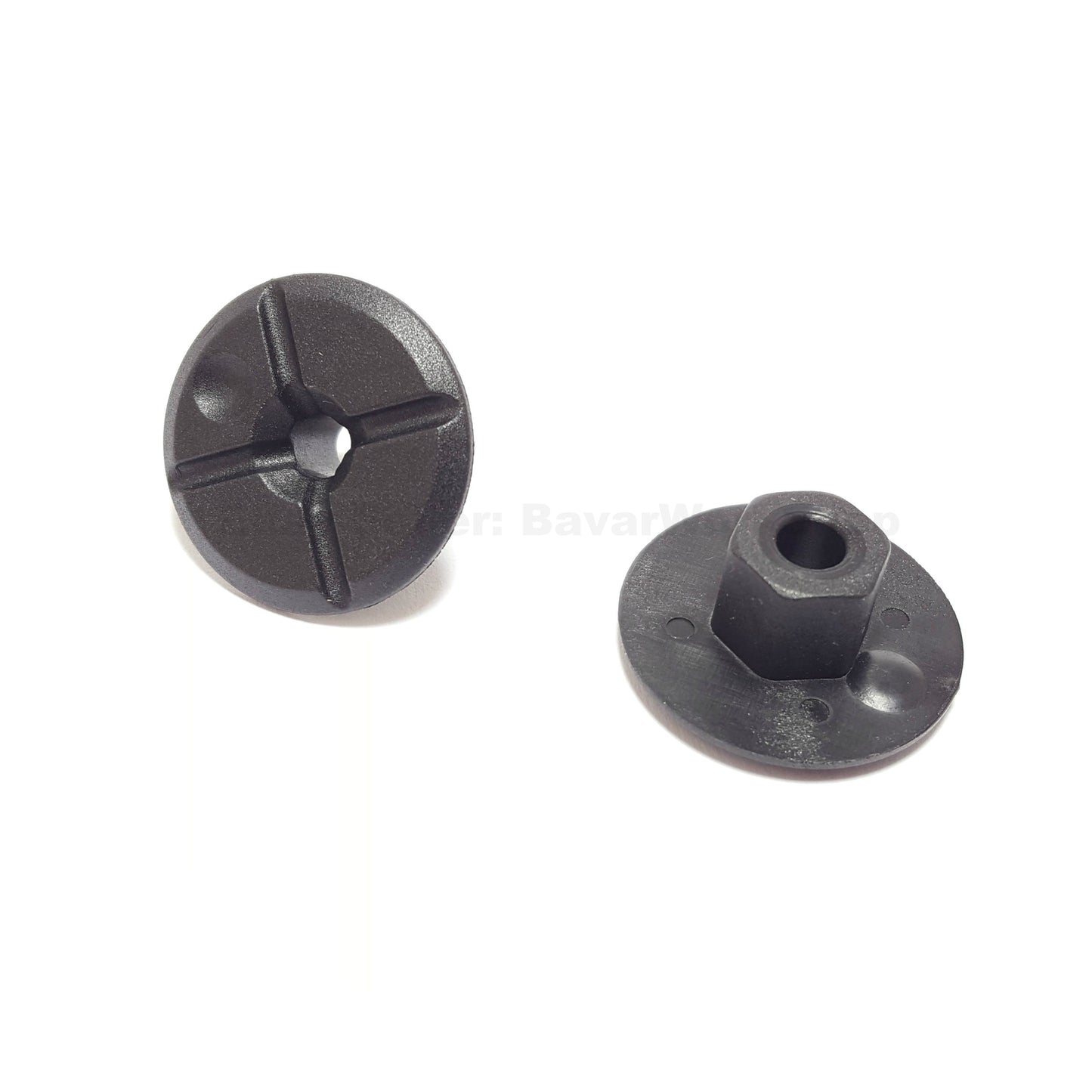 10X Plastic Unthreaded Nylon Nuts, 4mm hole, 24mm collar for Mercedes , for BMW