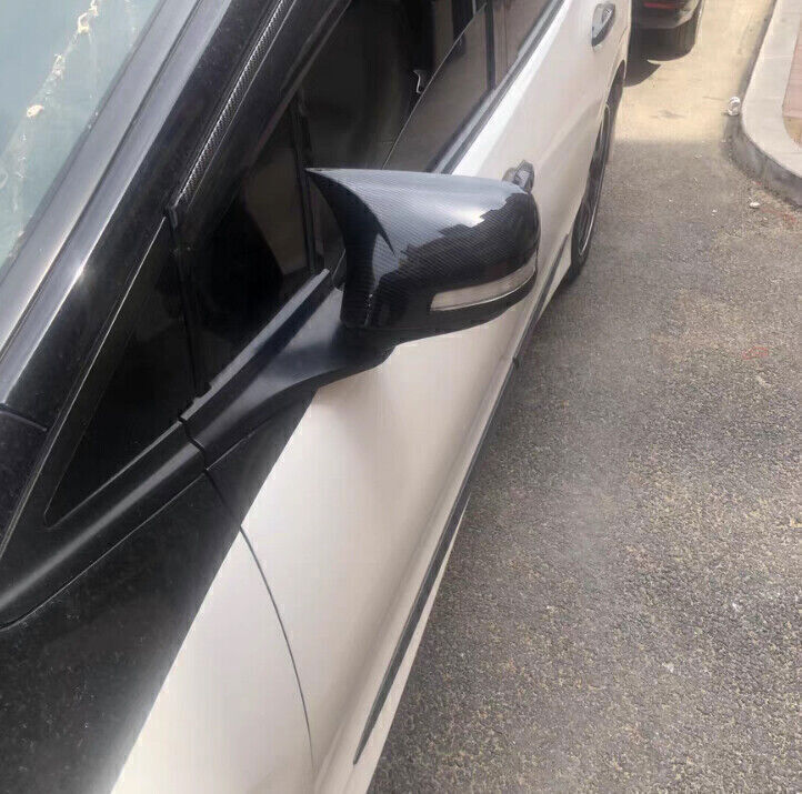 for Honda for Civic 2012-15 Carbon Fiber OX Horn Door Rear View Mirror Cover Trim 2P