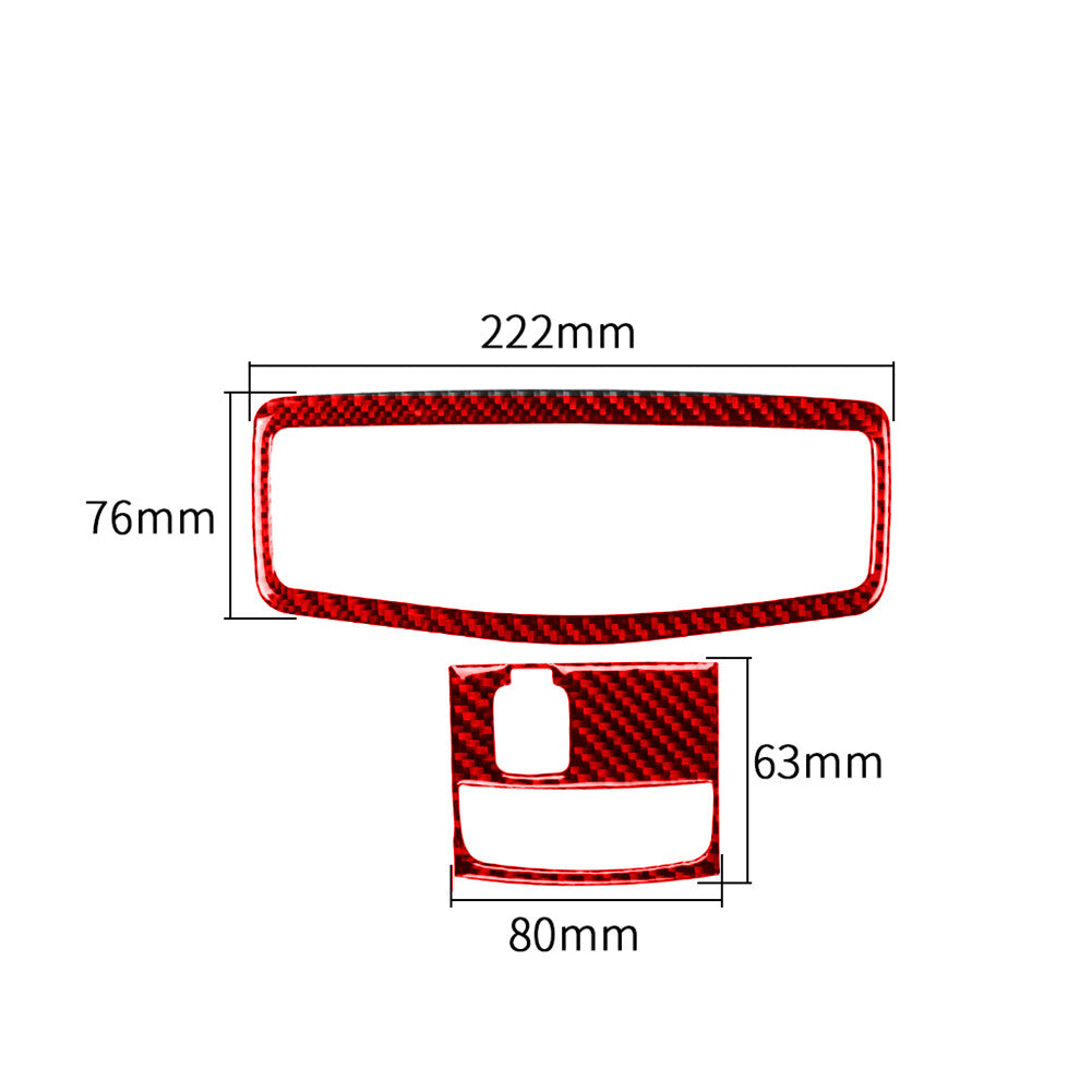 Carbon Fiber Overhead Light Cover Trim Fit for Mitsubishi Lancer 2008-15