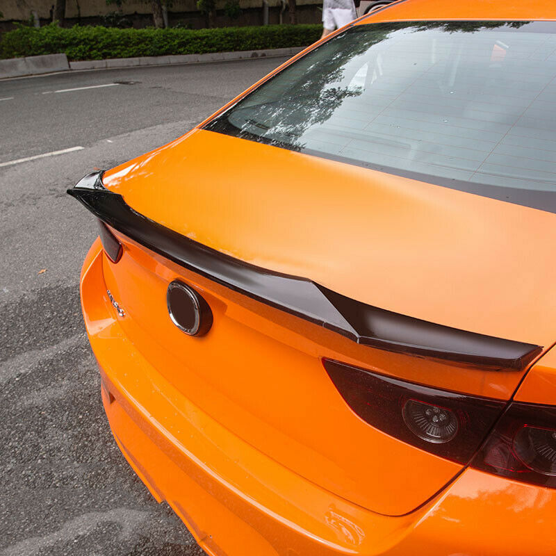 Carbon Look Rear Trunk Lip Spoiler Decor Wing for Mazda 3 Axela sedan 2019-2024