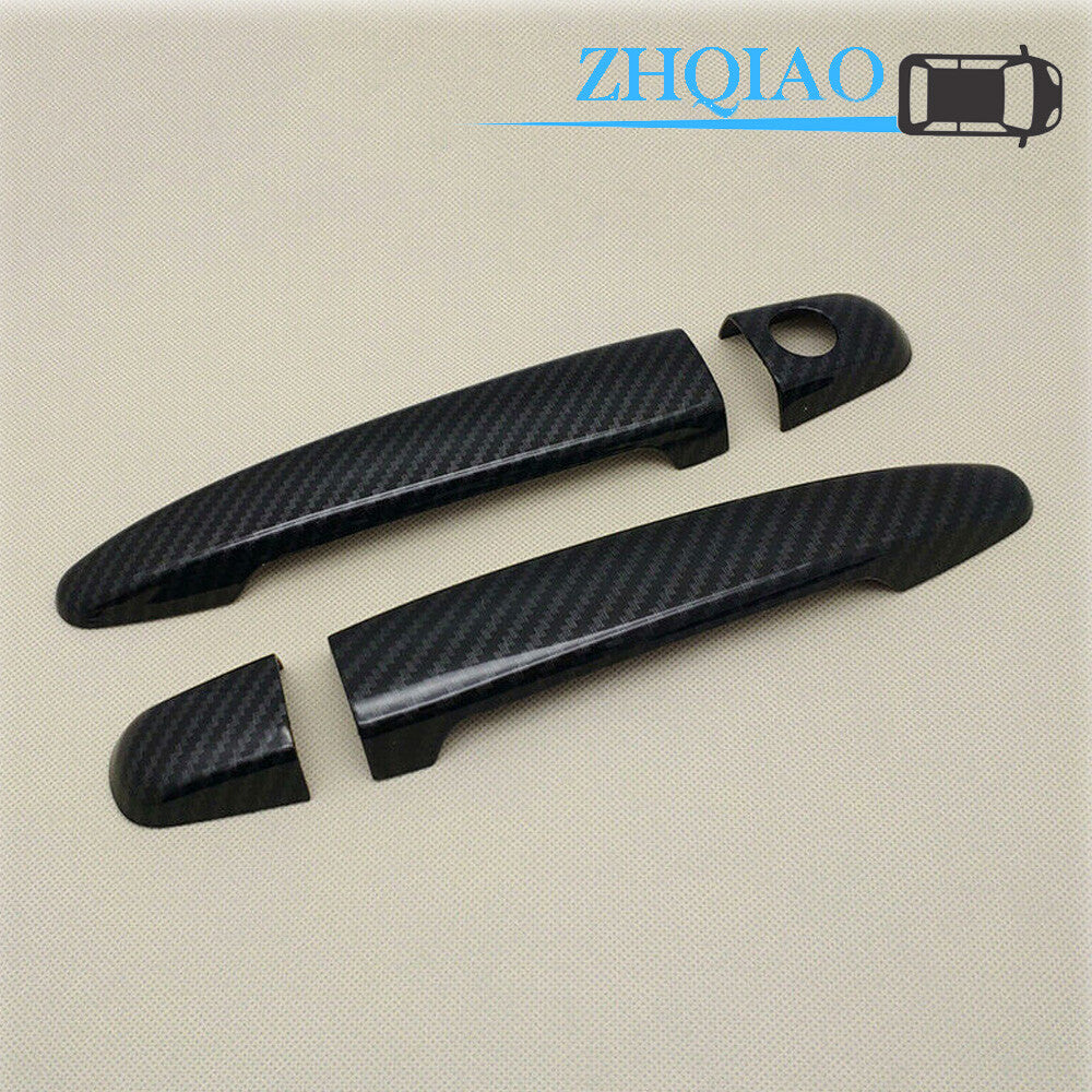 Carbon Fiber Door Handle Cover Trim Fit for Toyota for Camry for Corolla Rav4 2001-2011