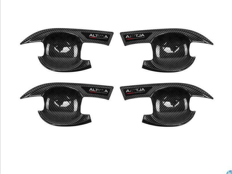 12P for Nissan Altima 2019-2022 Carbon Fiber Outside Door Handle+Bowl Cover Trim