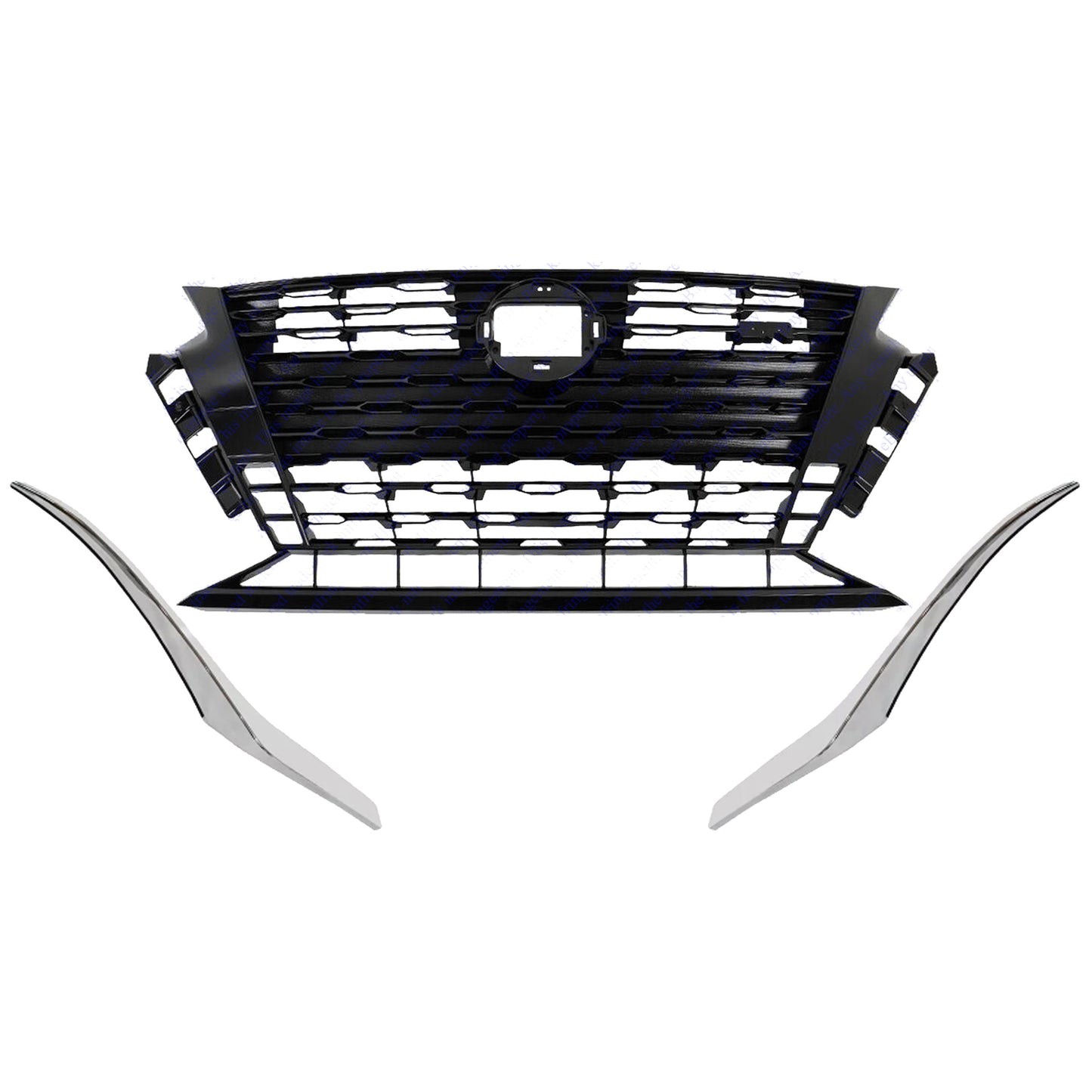 Front Bumper Upper Grille Grille Molding Set For 2023 2024 for Nissan Altima SR