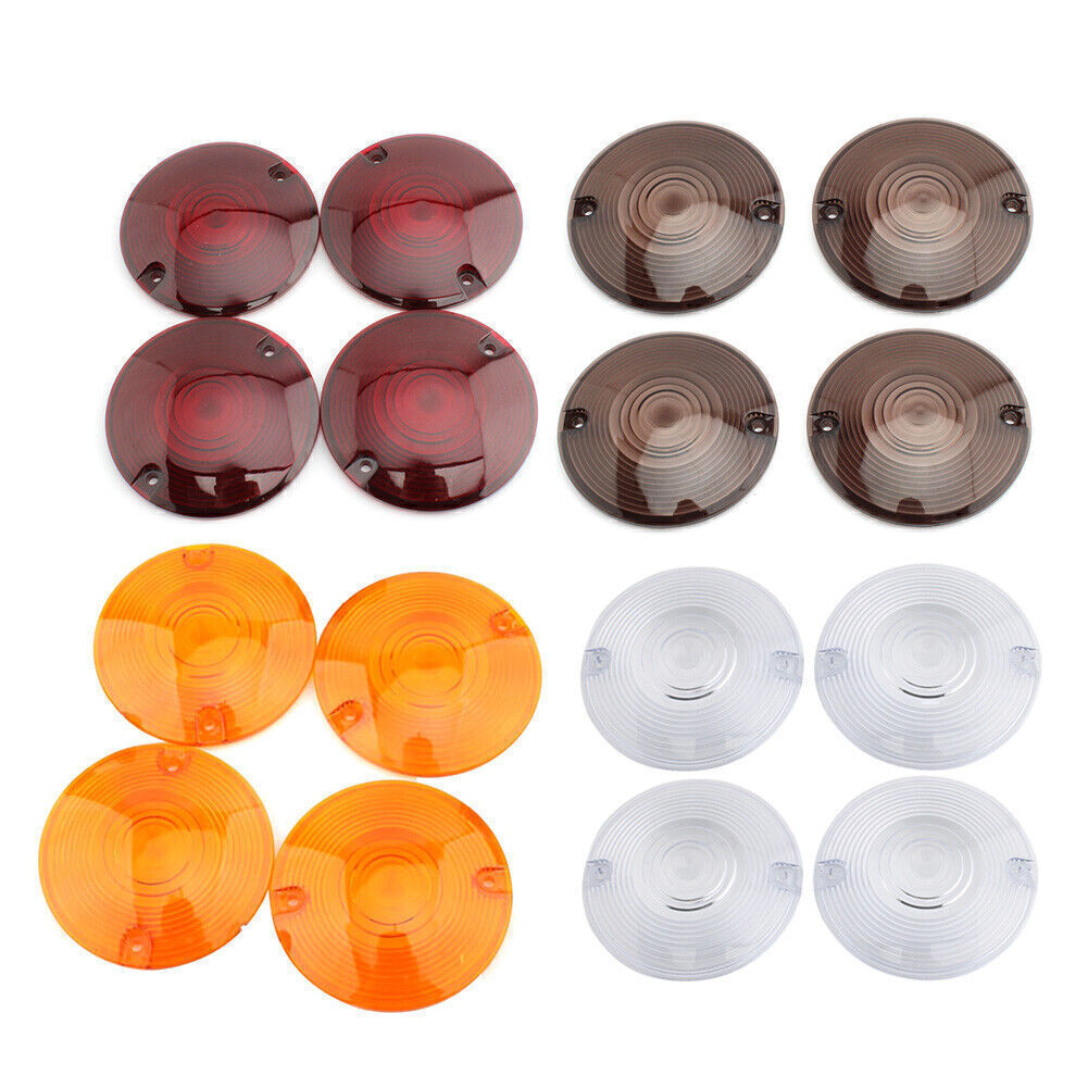 for Harley Tour Glide Classic Turn Signal Light Cover Yellow Lens Amber Bulb