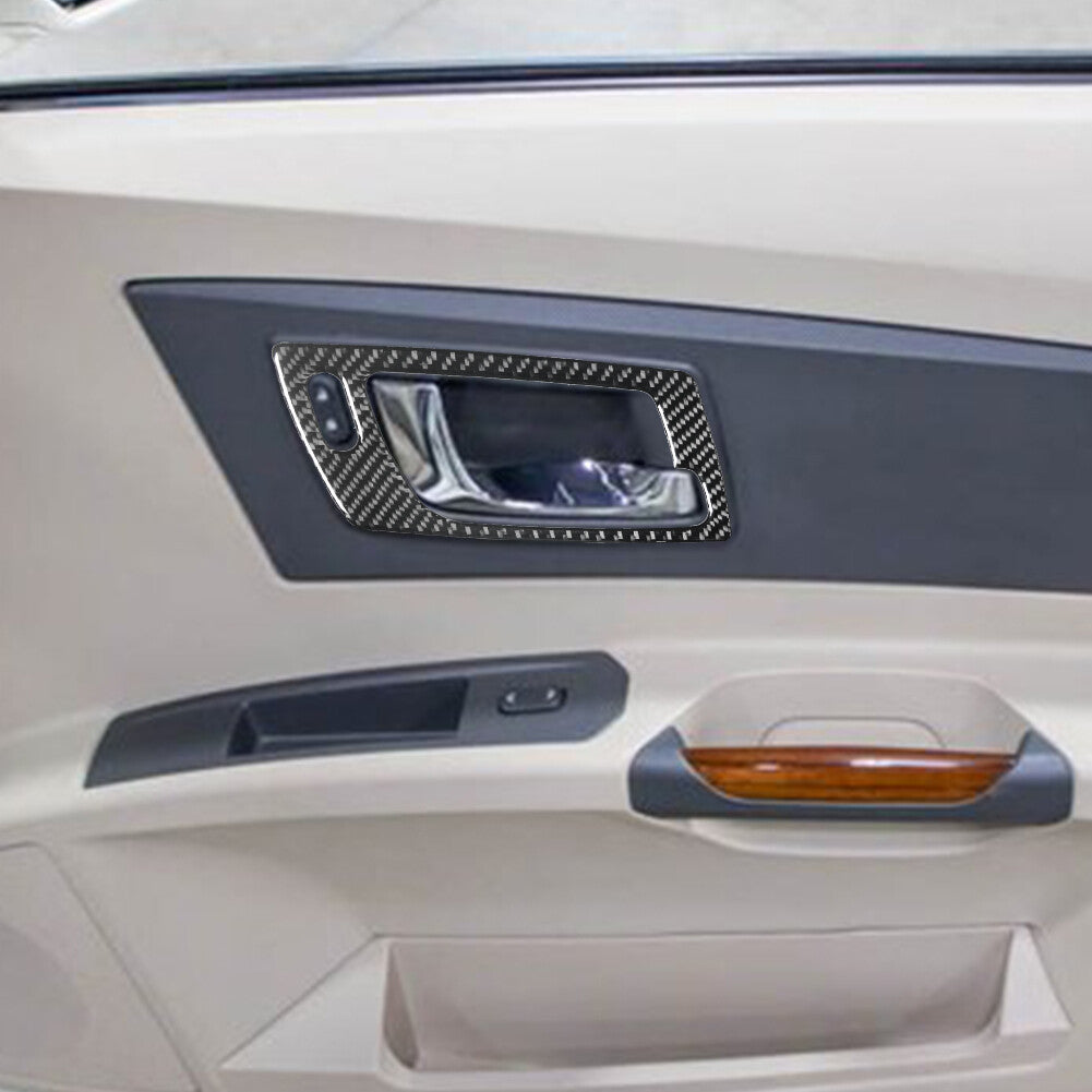 Carbon Fiber Interior Front Door Handle Cover Trim for Cadillac CTS 2003-2007
