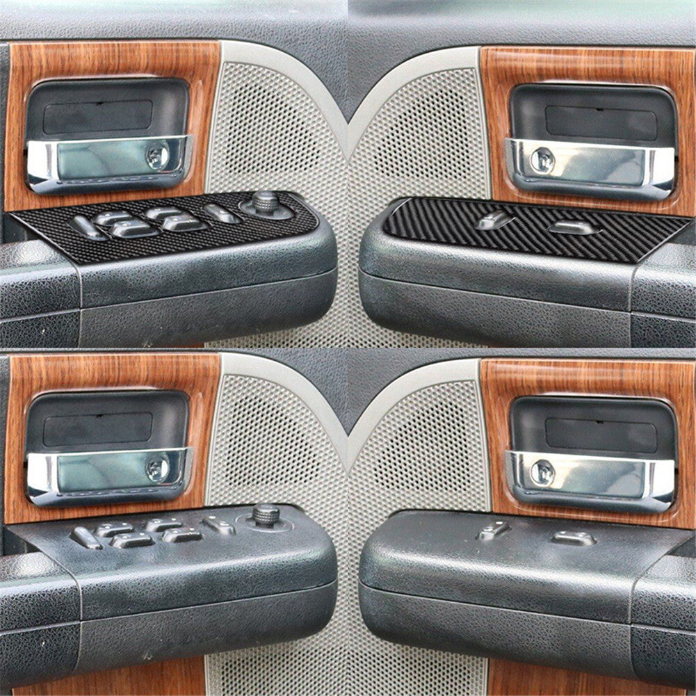 Carbon Fiber Interior Front Window Control Cover Trim for Ford F-150 FX4 2004-08
