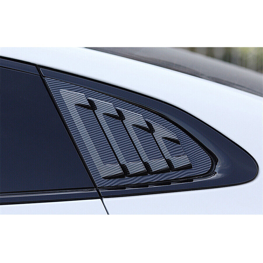Carbon Fiber Color Car Side Window Louver Shutter Cover For 2016-20 Chevy Malibu
