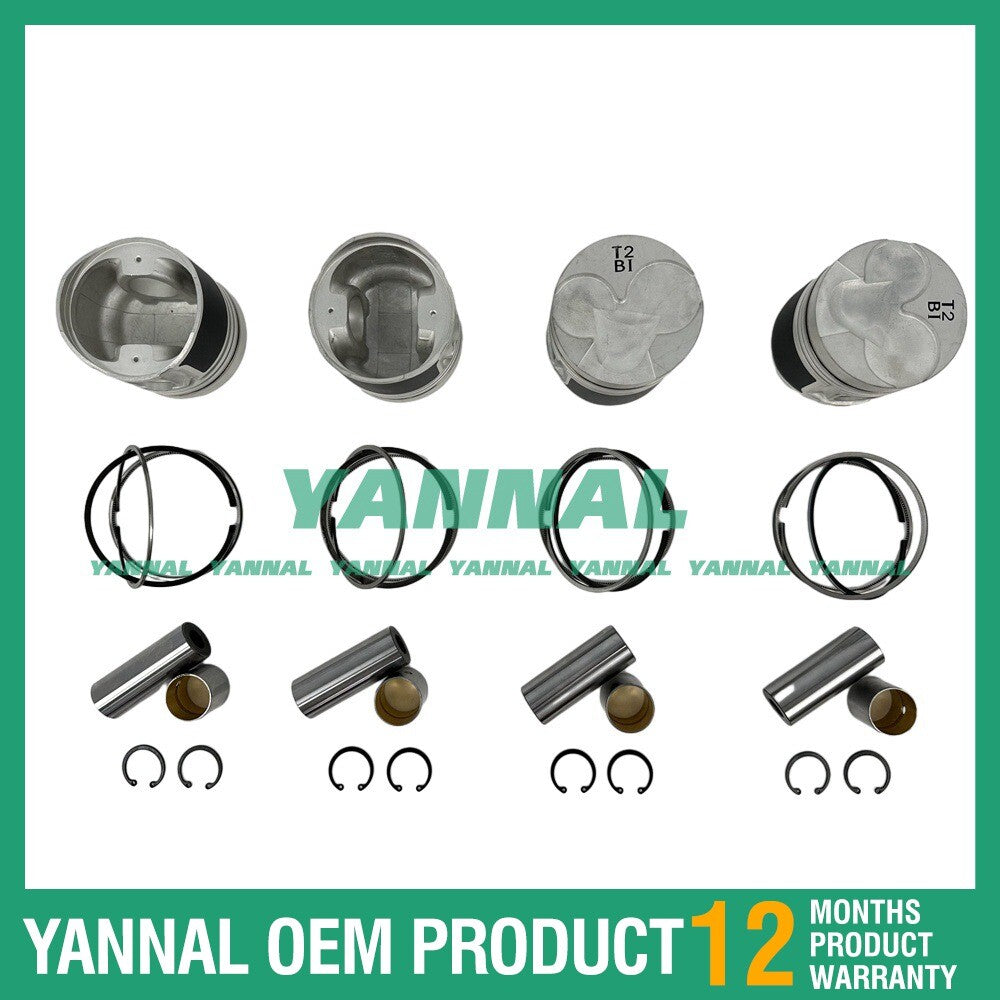 4-piece overhaul kit with gaskets for Hyundai D4BB for Mitsubishi Filter Pavement Engine