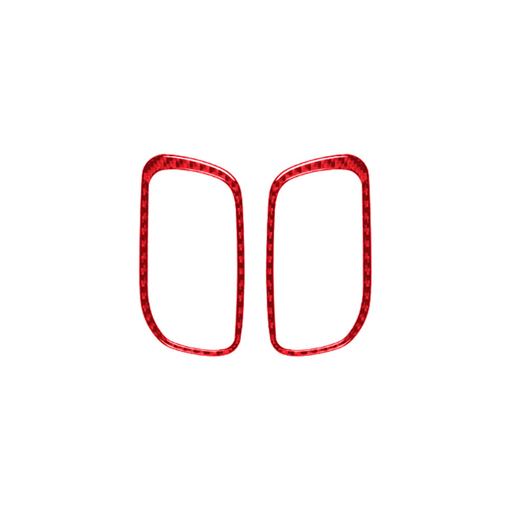 Rear Inner Door Handle Frame Trim Panel Carbon Fiber for Acura TSX 2003-2008 Red