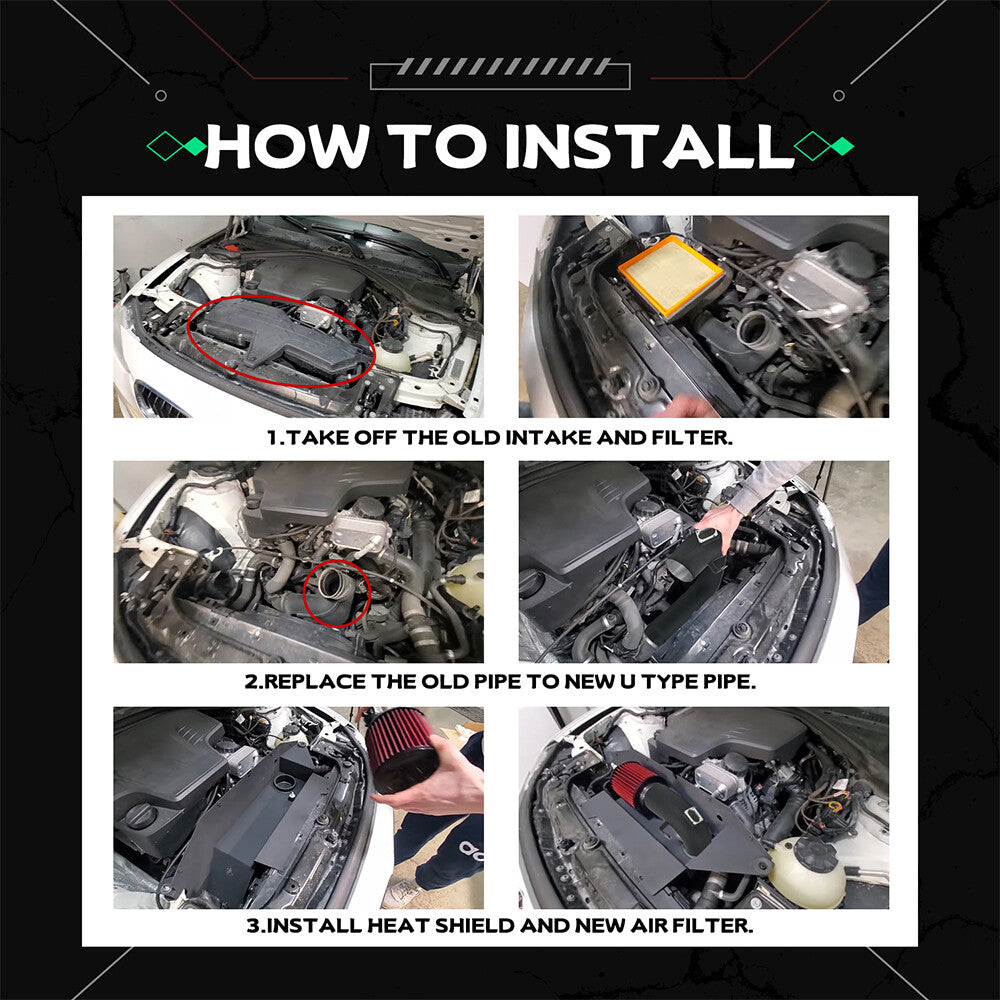 Cold Air Intake System Induction Kit for BMW 228i 320i 328i 420i 428i N20 N26