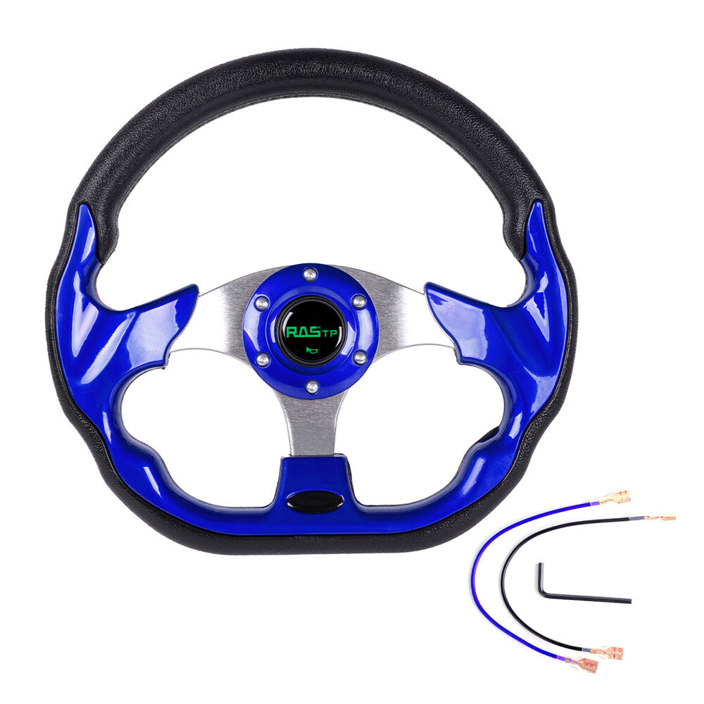 for Golf Cart Steering Wheel 13 inch for Golf Cart EZGO/Club Car/ for Yamaha Blue