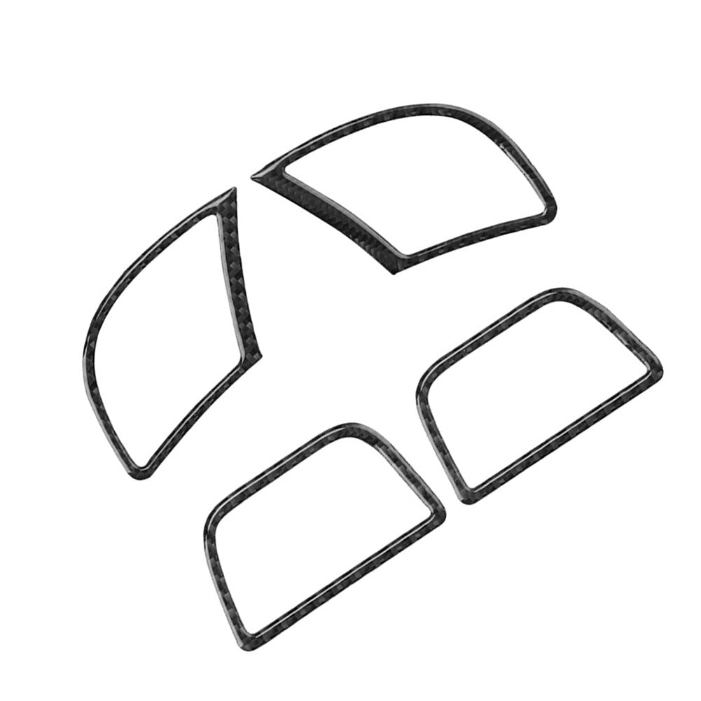 4Pcs Door Speakers Frame Trim Carbon Fiber Sticker for Audi for A4 S4 2005-2008