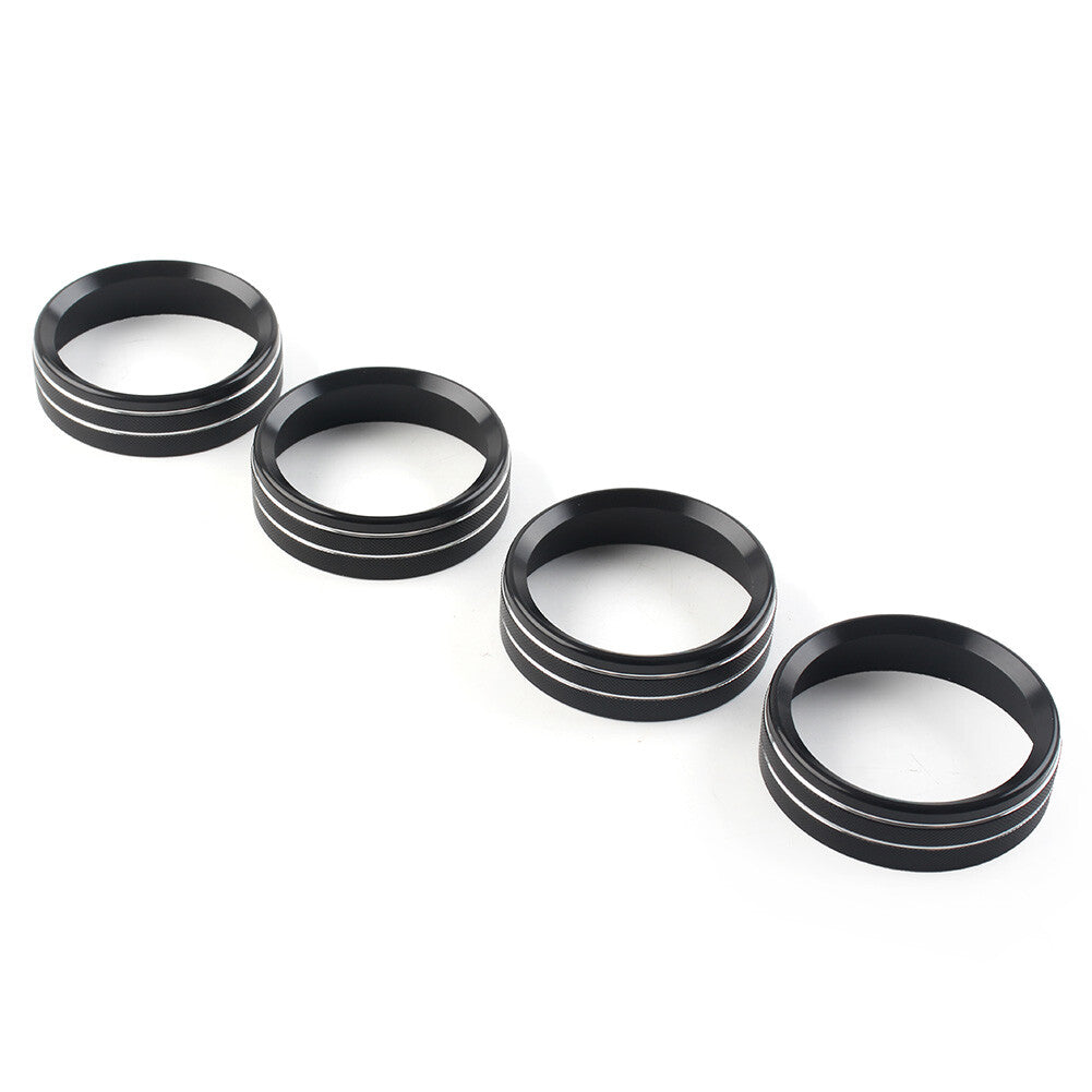 Air Conditioner Switch Button Ring Knob Trim Fit for Ford F150 XLT 2015-2020 Black