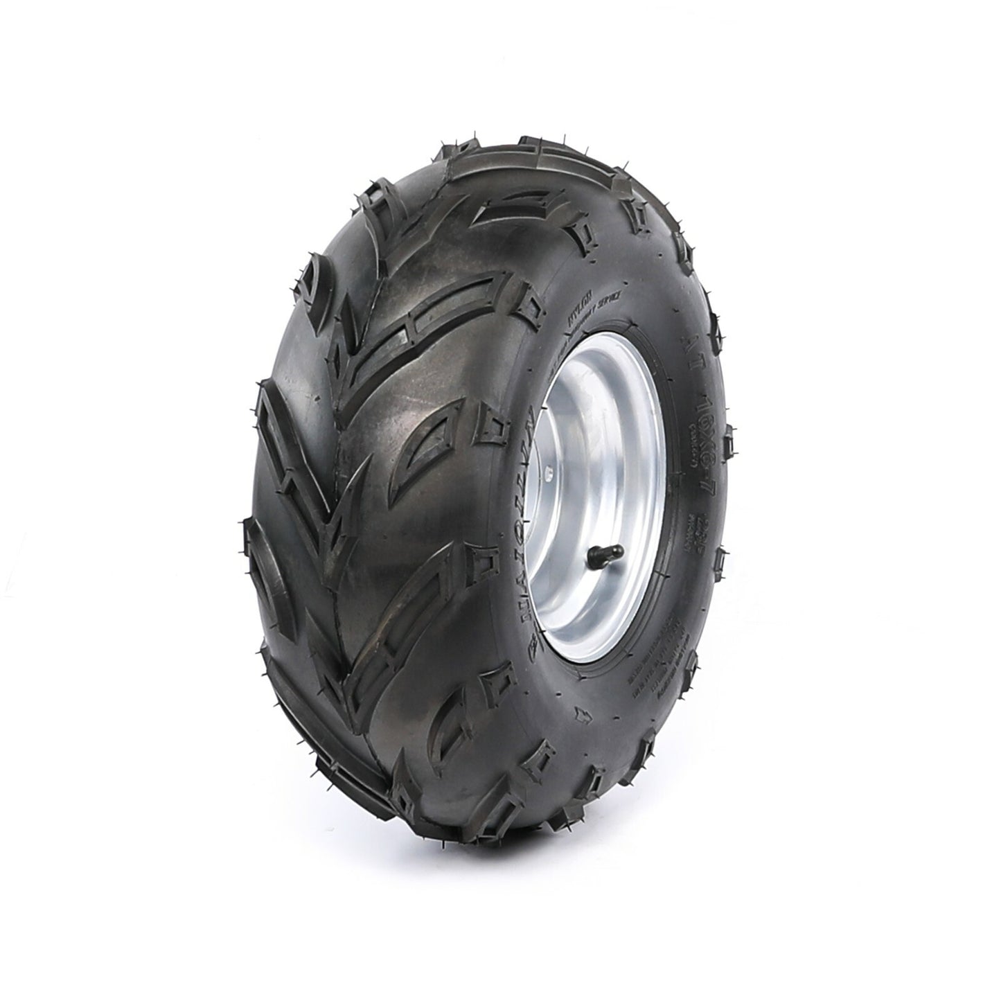 2-Piece Set of 16x8-7 Tires, Rim, 4 Bolts, 7-inch Wheels, 16x8x7 Suitable for Mini Bikes, All-Terrain Vehicles, Four-Wheel Go-Karts