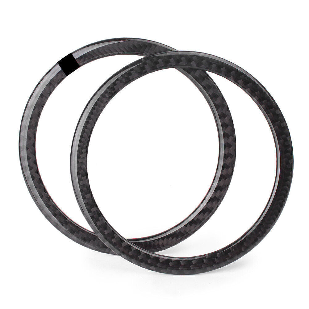 2x Carbon Fiber Door Speaker Loud Cover Sticker Trim for BMW E90 3 Series E84