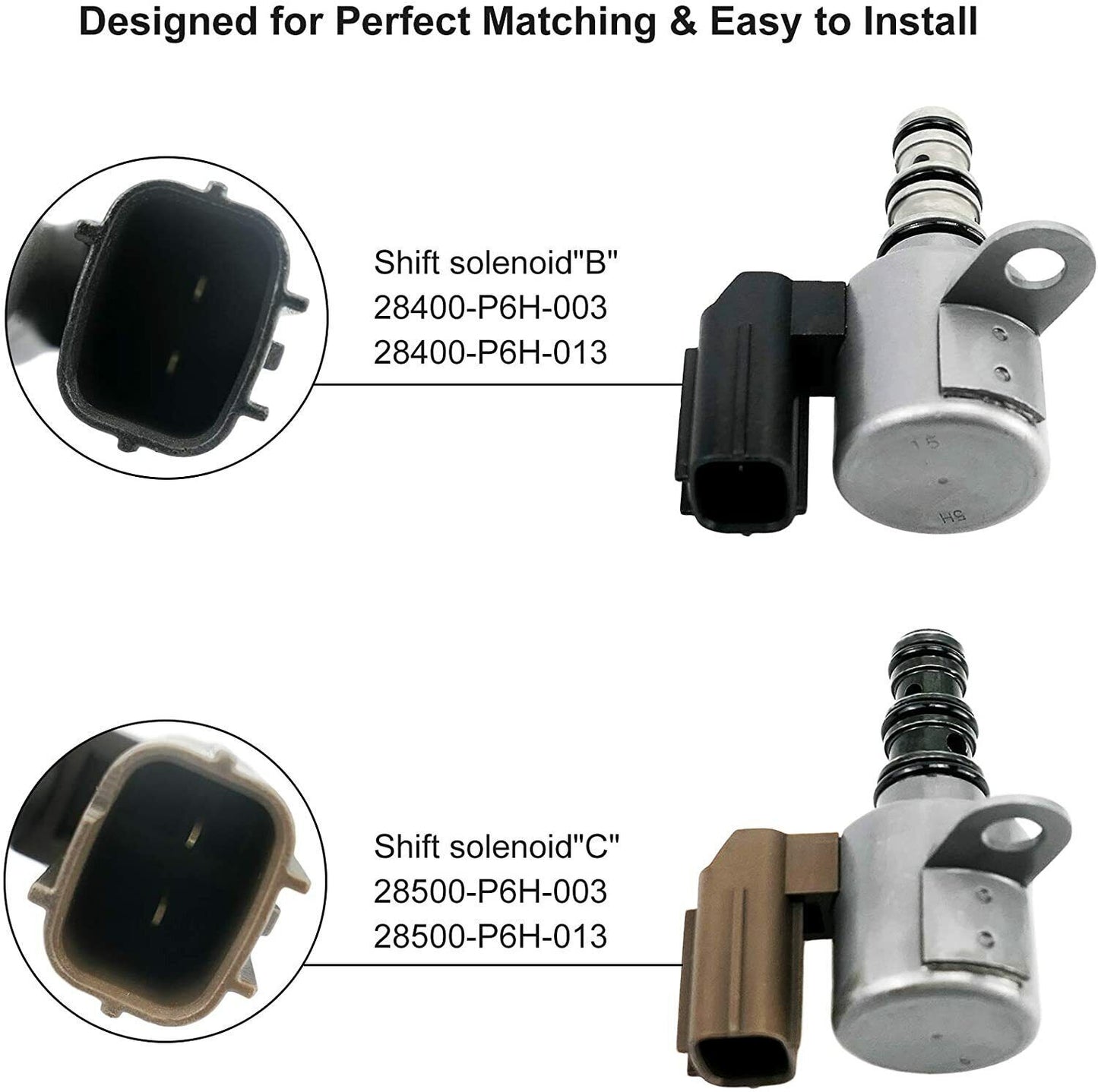 Transmission Shift Control Solenoid Valve B C Set Kit for Honda for Acura